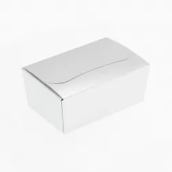 375g Fold Flat Ballotin; Shiny Silver